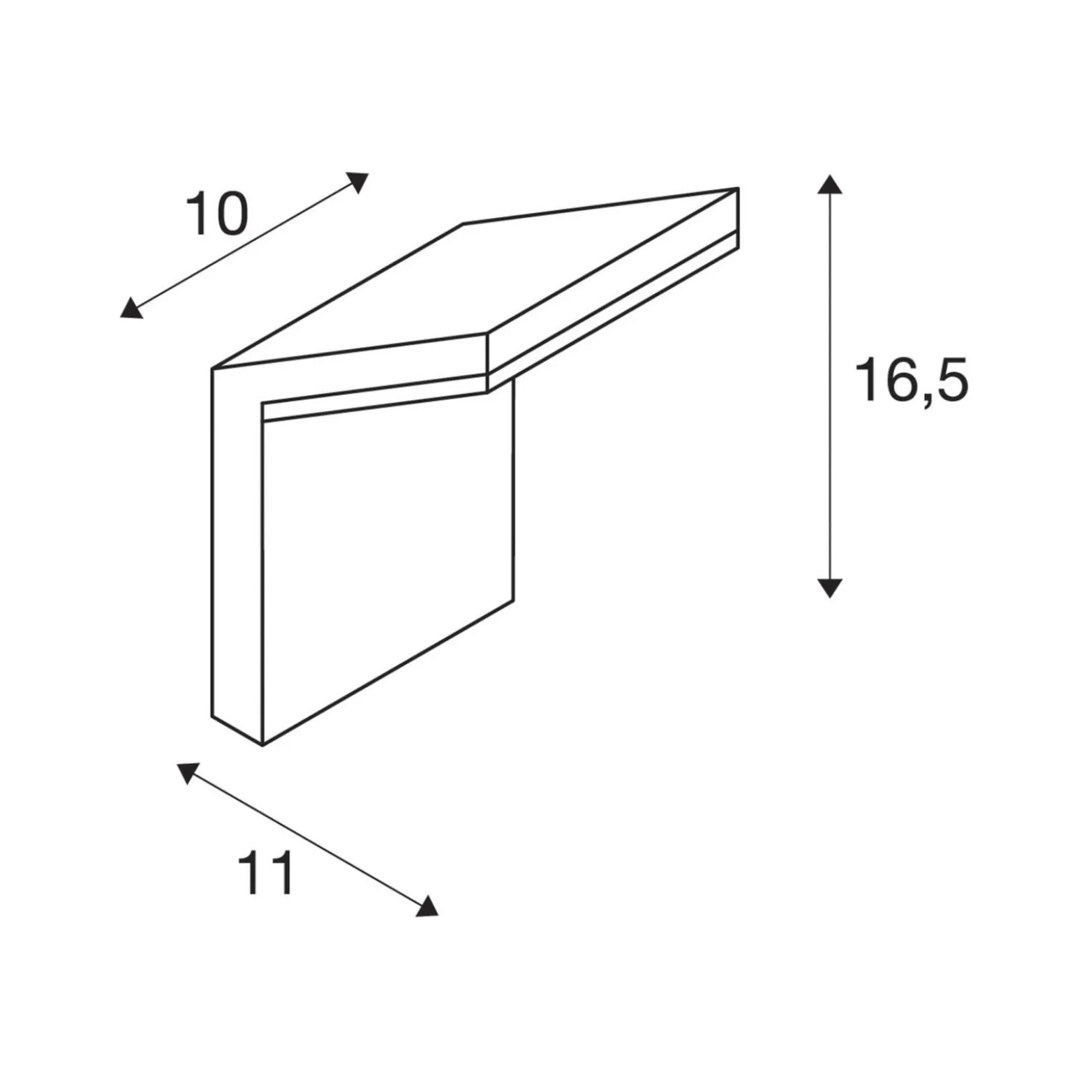 SLV LED-seinävalaisin Ordi, antrasiitti, alumiini, leveys 10 cm