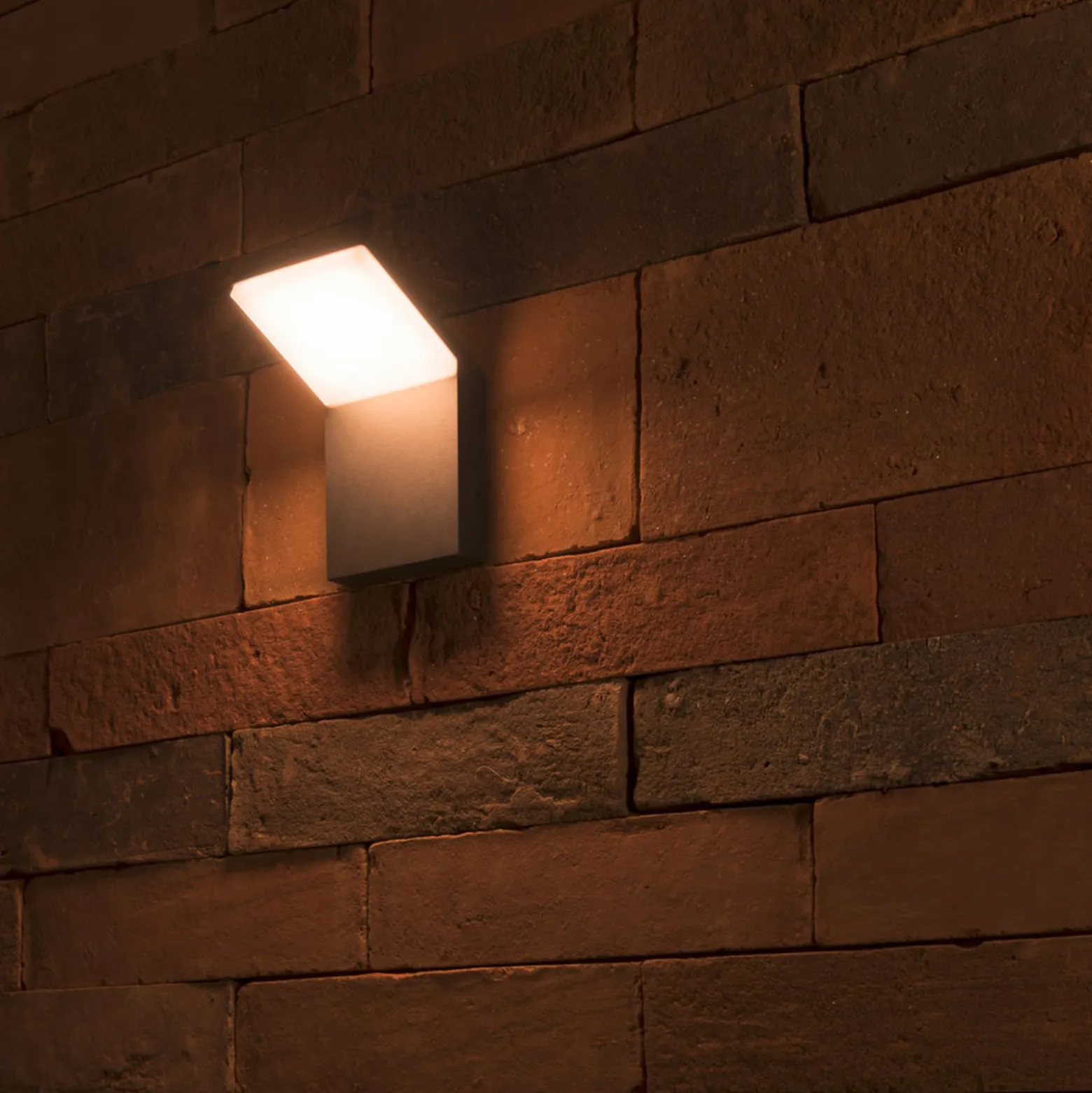SLV LED-seinävalaisin Ordi, antrasiitti, alumiini, leveys 10 cm