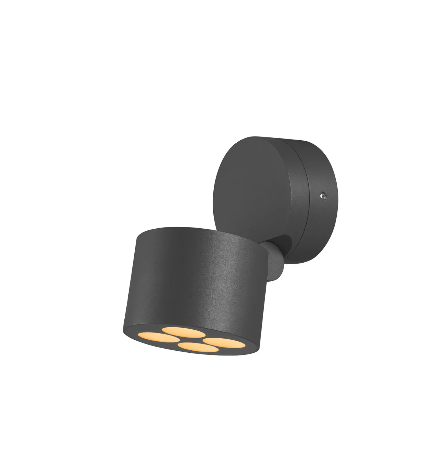 SLV LED-ulkoseinävalaisin R-Cube, antrasiitti, alumiini, Ø 10 cm
