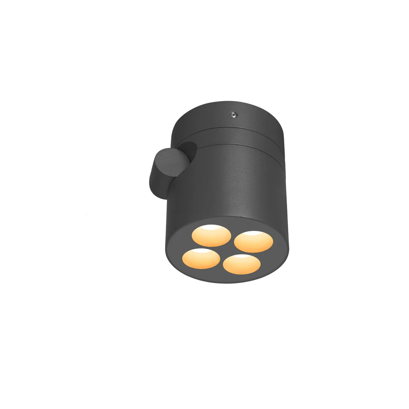 SLV LED-ulkoseinävalaisin R-Cube, antrasiitti, alumiini, Ø 10 cm