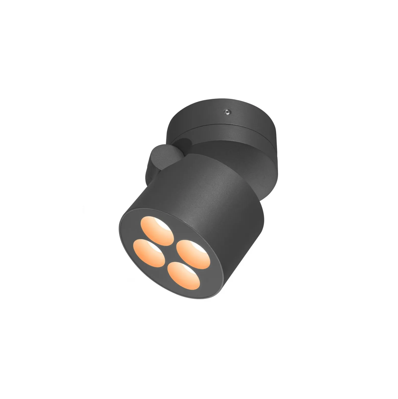SLV LED-ulkoseinävalaisin R-Cube, antrasiitti, alumiini, Ø 10 cm
