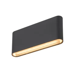 SLV Oval ulkoseinälamppu ylös/alas CCT 17,5 cm musta