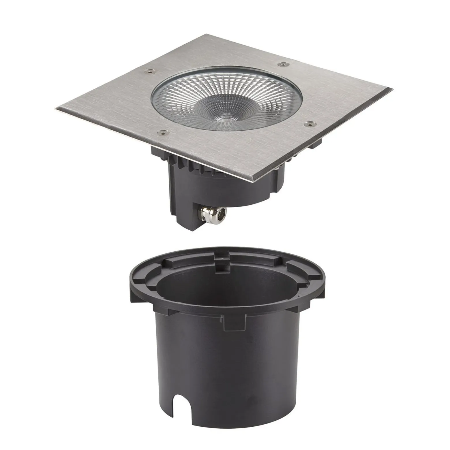 SLV Rocci 200 LED upotettu lattiavalaisin neliö 20cm