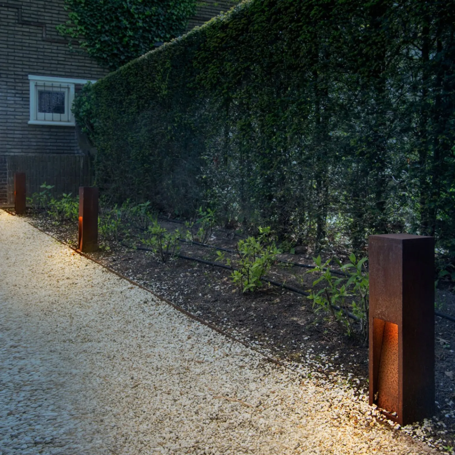 SLV Rusty Slot 50 LED-sokkeli-valaisin, korkeus 50 cm