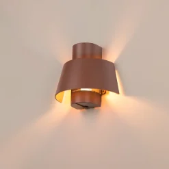 SLV-seinälamppu Photoni, ruosteenvärinen, alumiini, leveys 25 cm