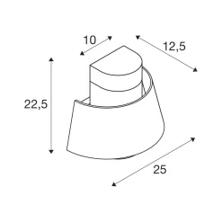 SLV-seinälamppu Photoni, ruosteenvärinen, alumiini, leveys 25 cm