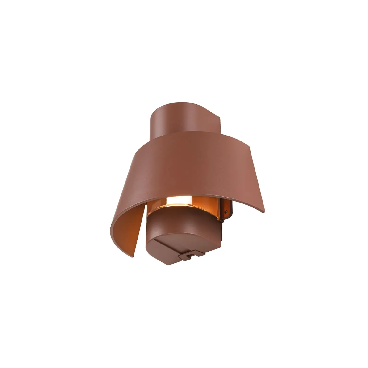 SLV-seinälamppu Photoni, ruosteenvärinen, alumiini, leveys 25 cm