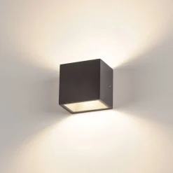SLV Sitra Cube LED-ulkoseinävalaisin, antrasiittia