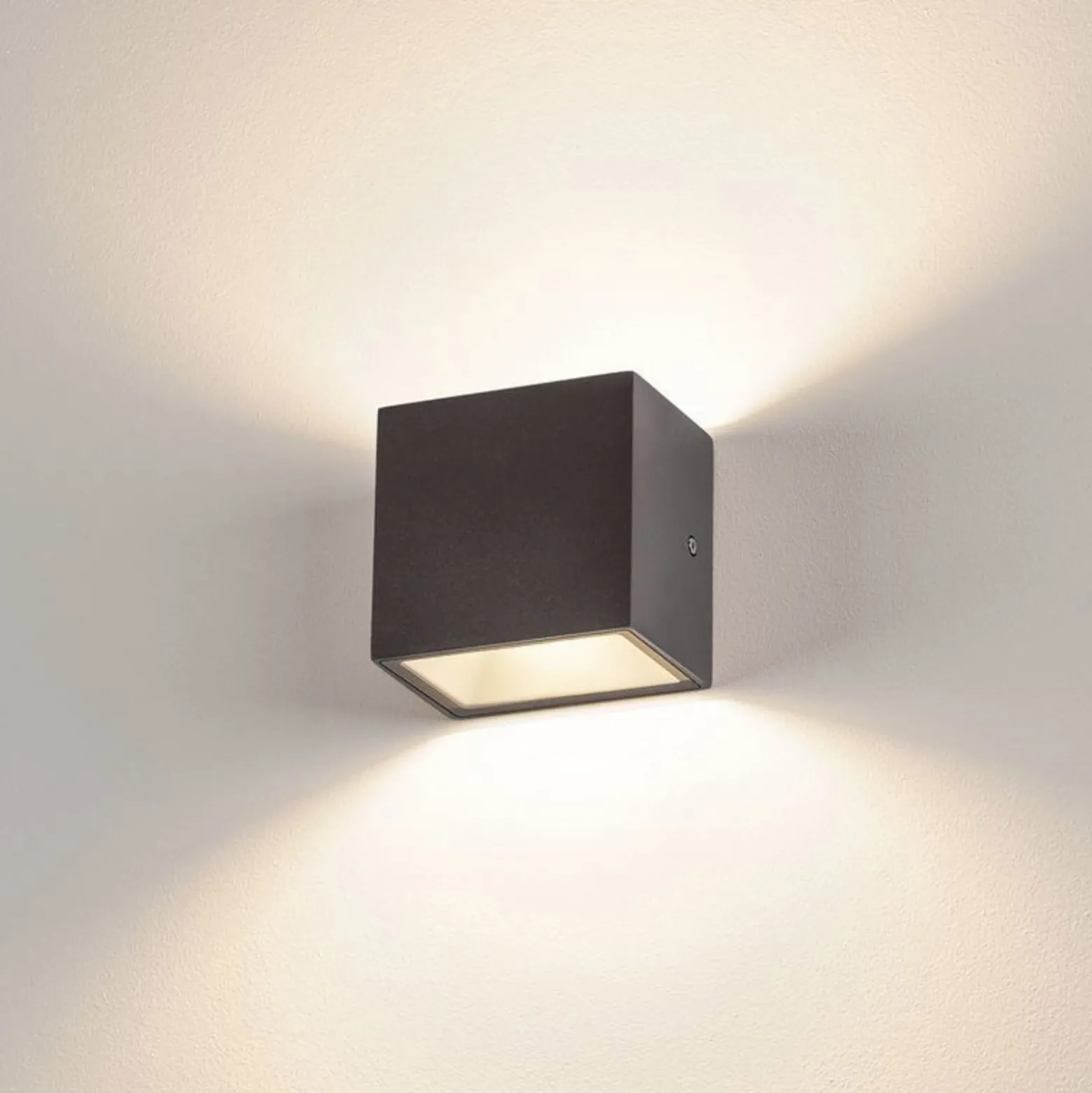 SLV Sitra Cube LED-ulkoseinävalaisin, antrasiittia