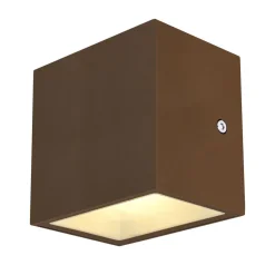 SLV Sitra Cube LED-ulkoseinävalaisin, ruosteinen
