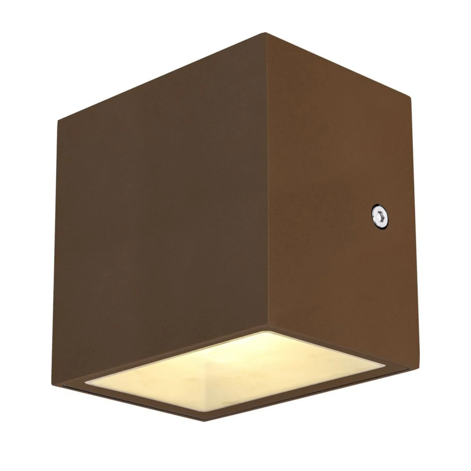 SLV Sitra Cube LED-ulkoseinävalaisin, ruosteinen