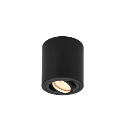 SLV Triledo kattovalaisin, musta, alumiini, Ø 10 cm