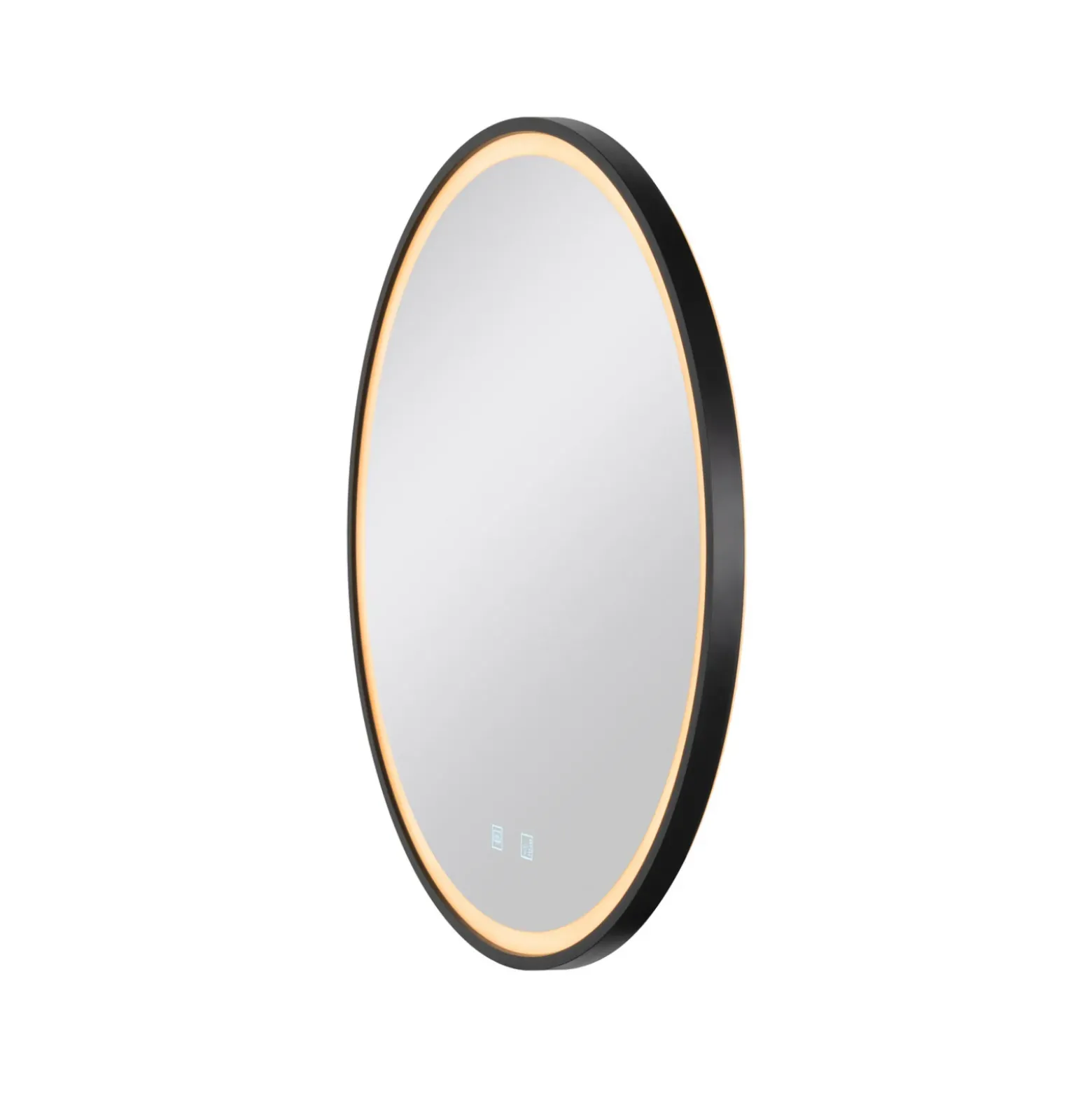 SLV Trukko LED-seinäpeili IP44 CCT musta Ø 61 cm