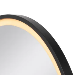SLV Trukko LED-seinäpeili IP44 CCT musta Ø 61 cm