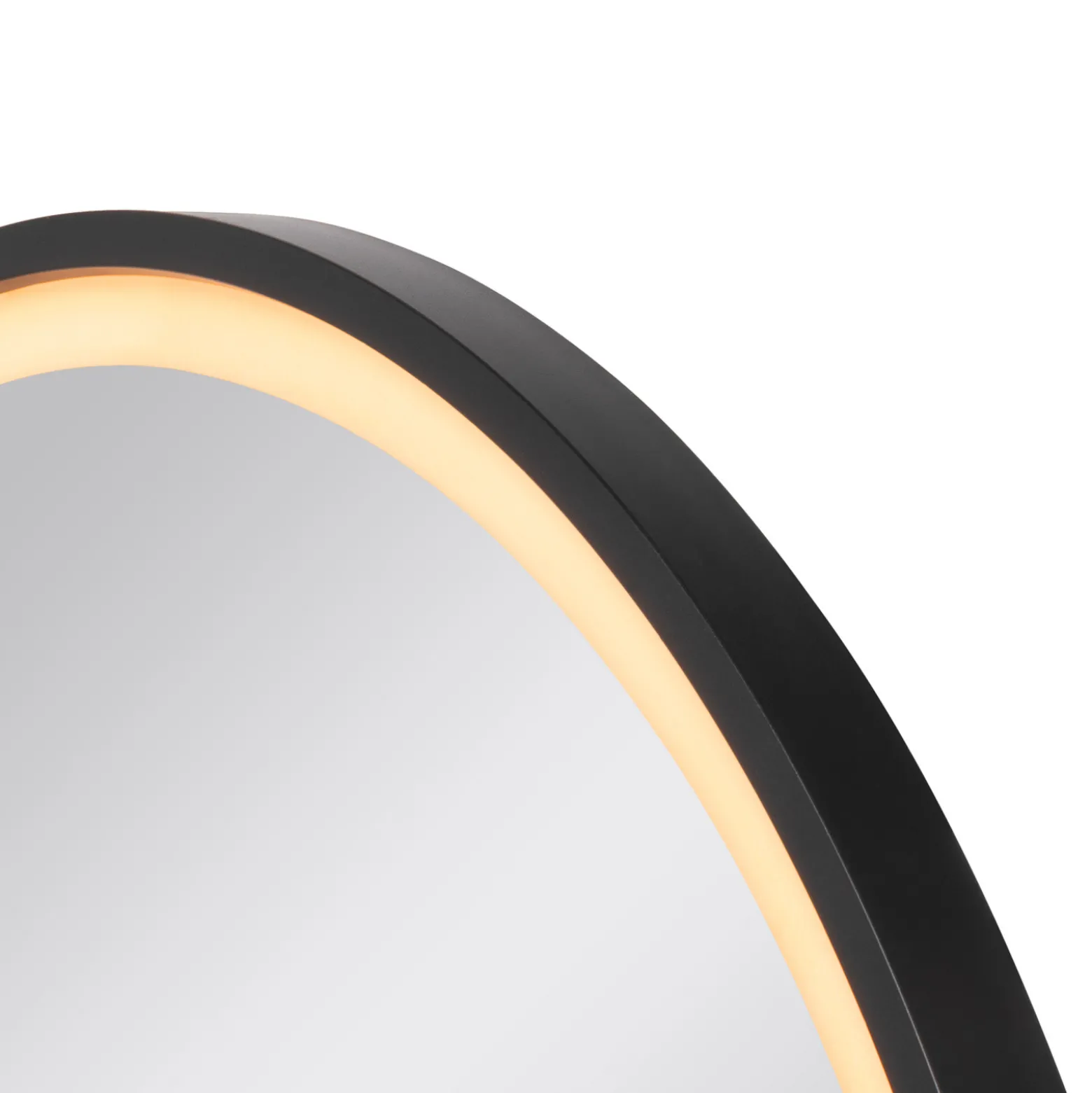 SLV Trukko LED-seinäpeili IP44 CCT musta Ø 61 cm