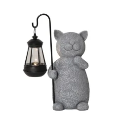 Smilla-LED-koristevalaisin, harmaa/musta, korkeus 30 cm