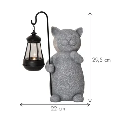 Smilla-LED-koristevalaisin, harmaa/musta, korkeus 30 cm