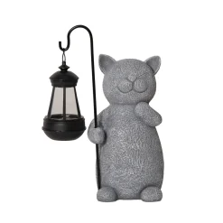 Smilla-LED-koristevalaisin, harmaa/musta, korkeus 30 cm