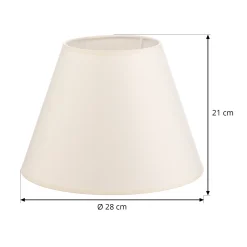 Sofia-lampunvarjostin, korkeus 21 cm, luonnonvalkoinen/valkoinen