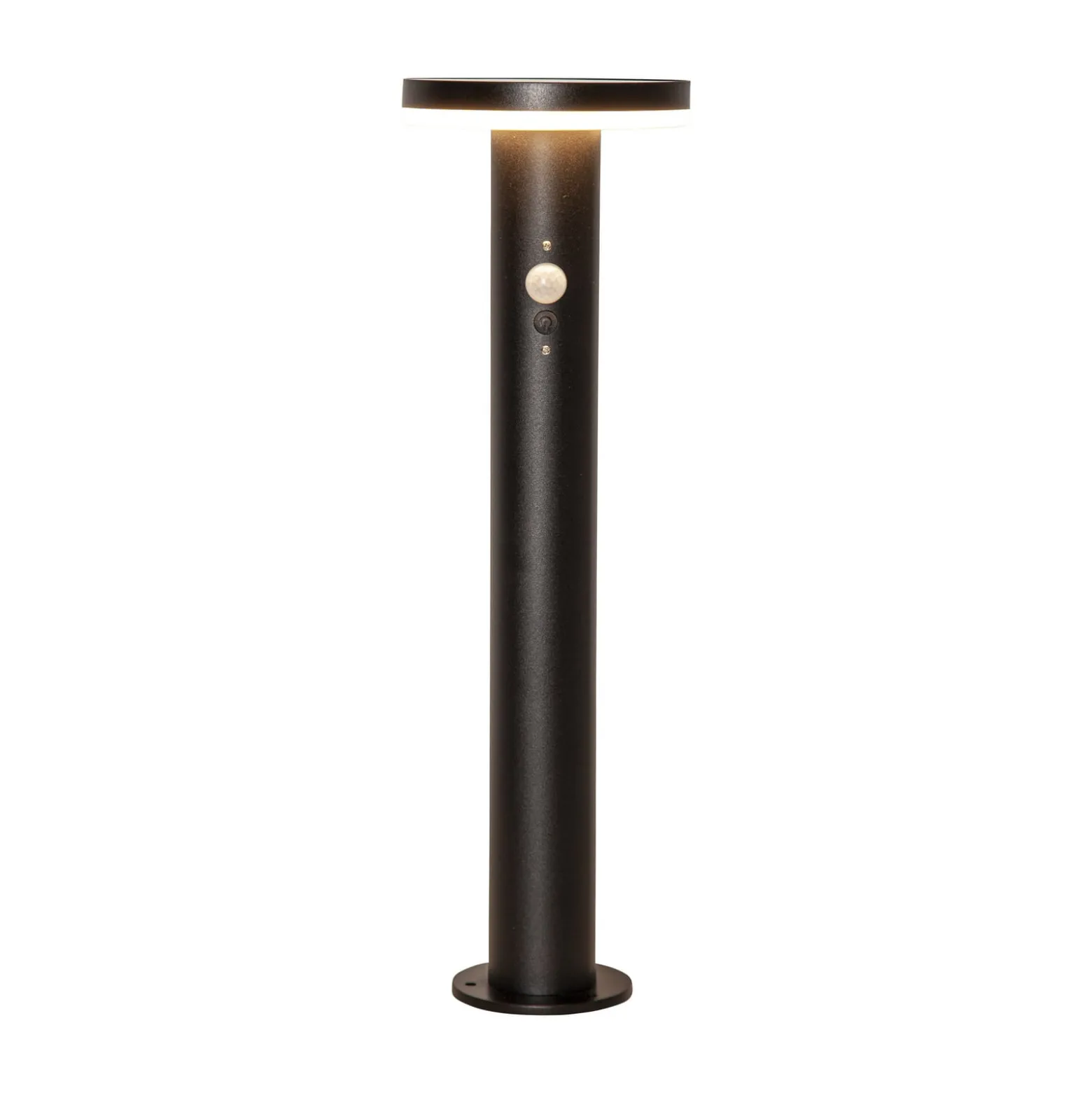 Solar LED jalustavalaisin Valletta Sensor musta metalli 50 cm