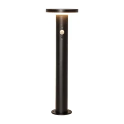 Solar LED jalustavalaisin Valletta Sensor musta metalli 50 cm