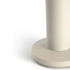 Solar-LED-pöytävalaisin Cairo, beige, muovi, IP44, 21 cm