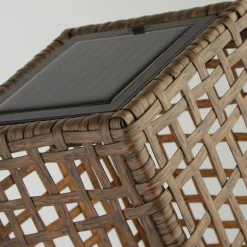 Solar-LED-terassivalaisin Marcjanna, ruskea, rottinki, 47 cm