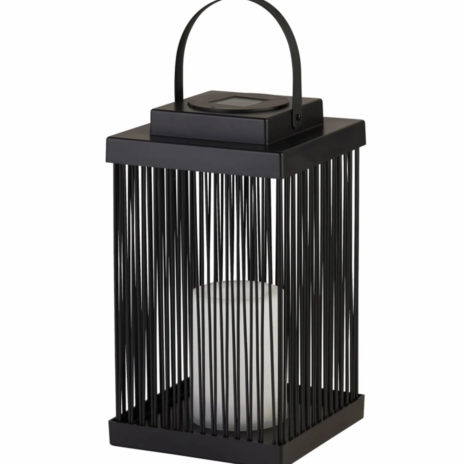 Solar-LED-terassivalaisin Sophelia, 26 cm, musta, rottinki