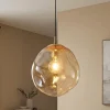 Sol lasinen riippuvalaisin, Ø 35cm, musta/kammiollinen