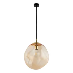 Sol lasinen riippuvalaisin, Ø 35cm, musta/kammiollinen