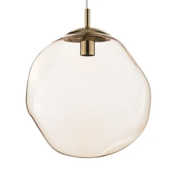 Sol lasinen riippuvalaisin, Ø 35cm, musta/kammiollinen