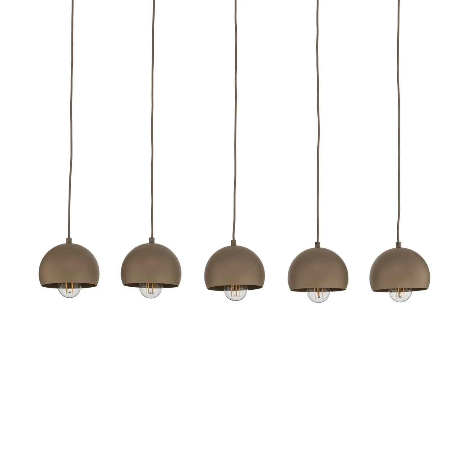 Sool-riippuvalo, beige, pituus 95 cm, 5-lamppuinen, metalli, E27