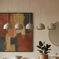 Sool-riippuvalo, beige, pituus 95 cm, 5-lamppuinen, metalli, E27