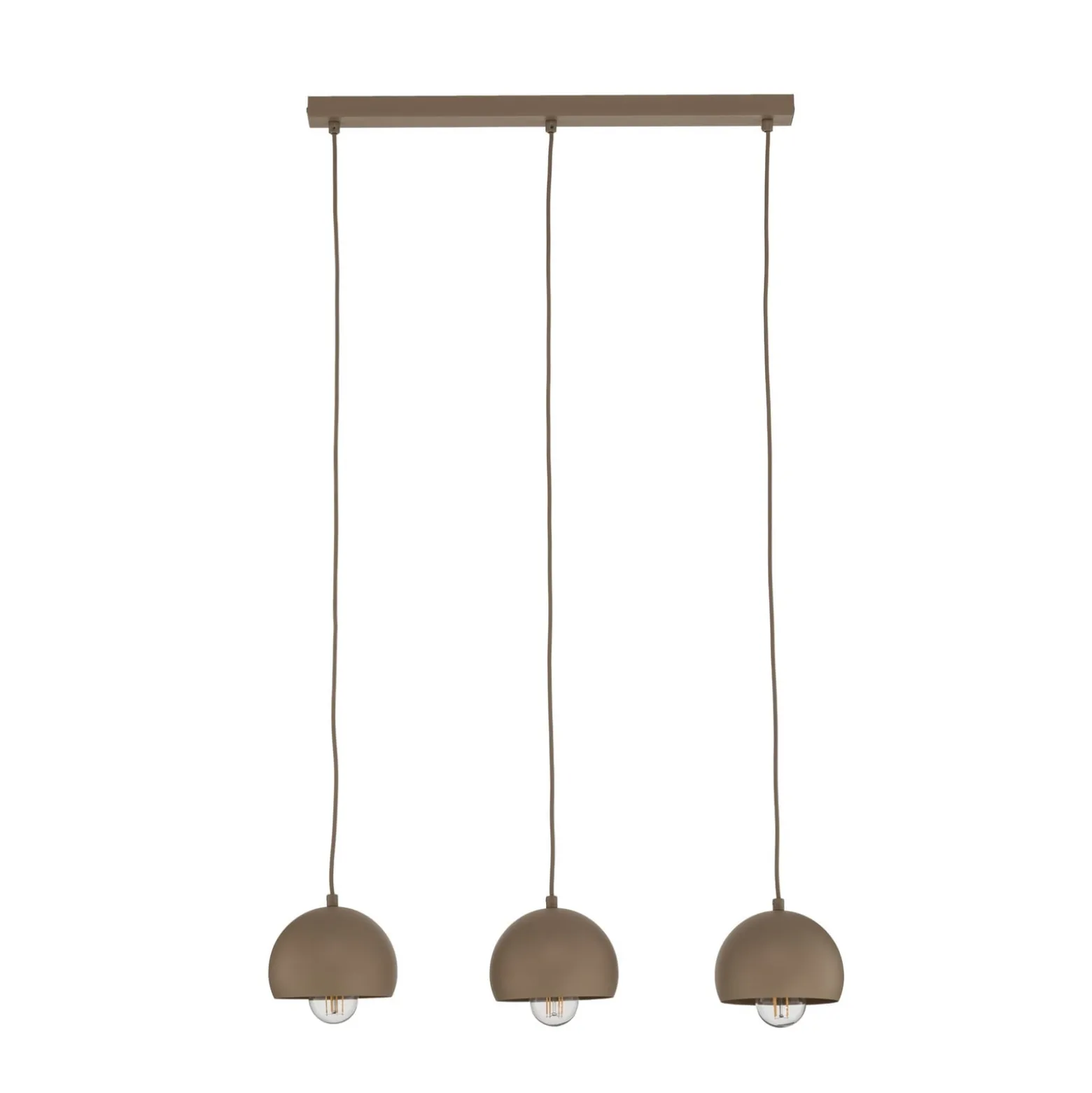 Sool-riippuvalo, beige, pituus 65 cm, 3-lamppuinen, metalli, E27