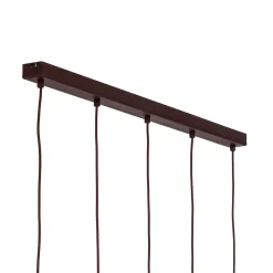 Sool-riippuvalo, tummanpunainen, pituus 95 cm, 5-lamppuinen, metalli, E27