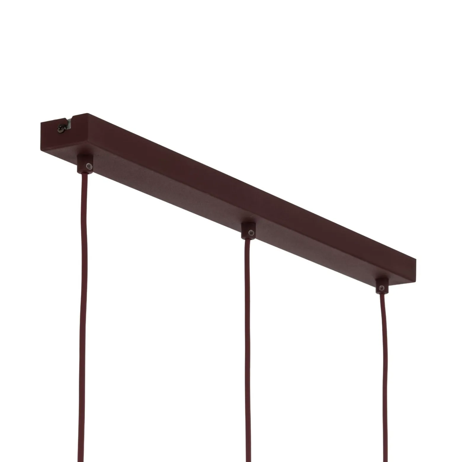 Sool-riippuvalo, tummanpunainen, pituus 65 cm, 3-lamppuinen, metalli, E27