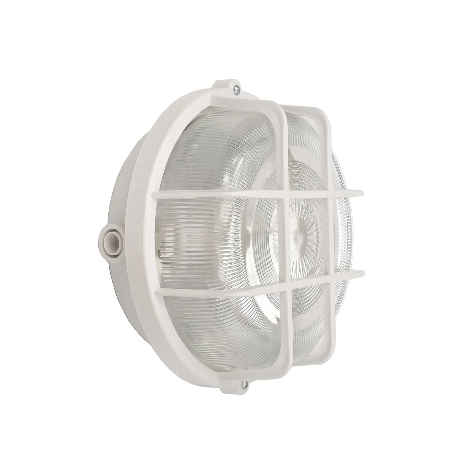 Sotano Retro kosteiden tilojen lamppu, valkoinen, Ø 18 cm, muovi IP44