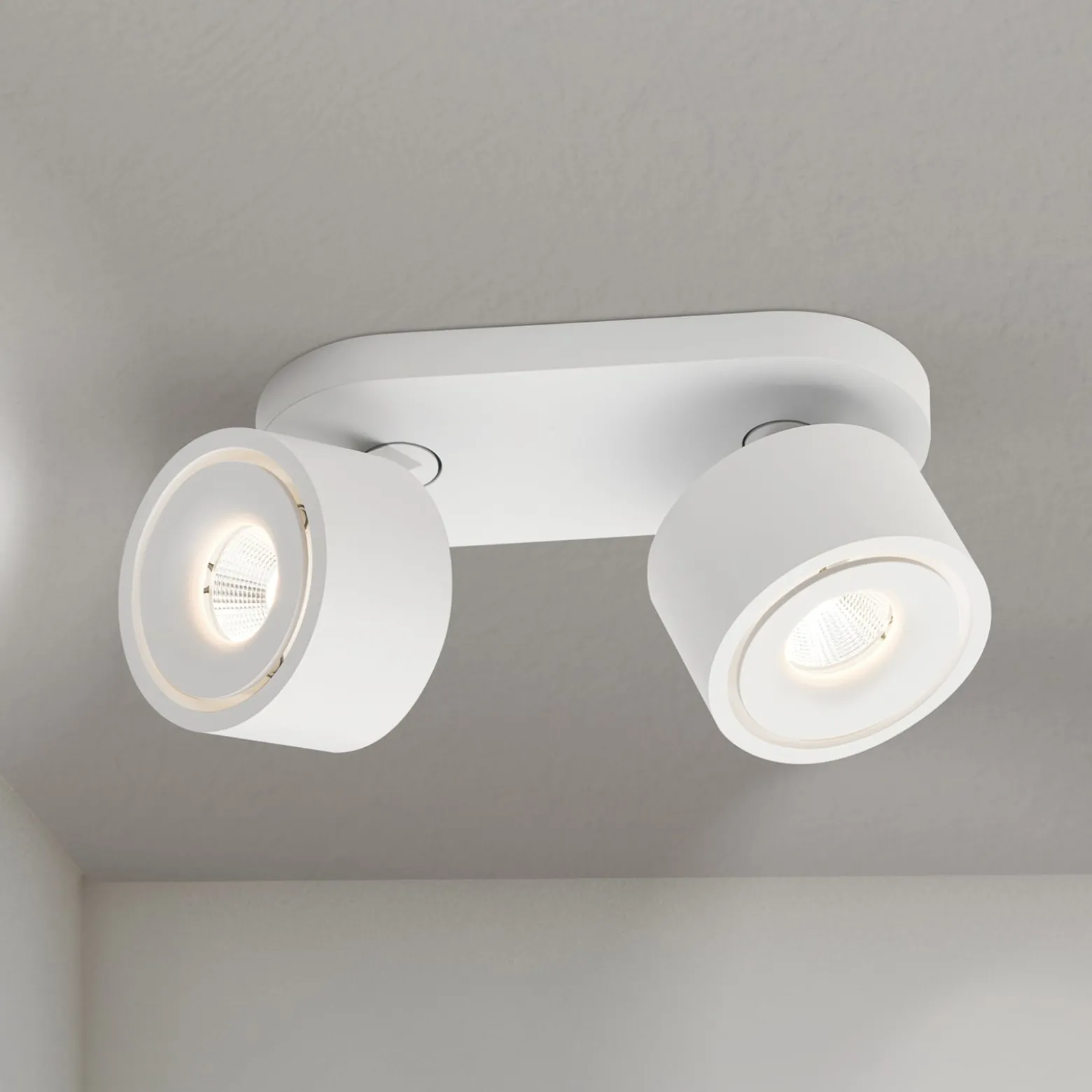 Specter LED-kattovalaisin, valkoinen, pituus 19,4 cm, alumiini, 2-valo.