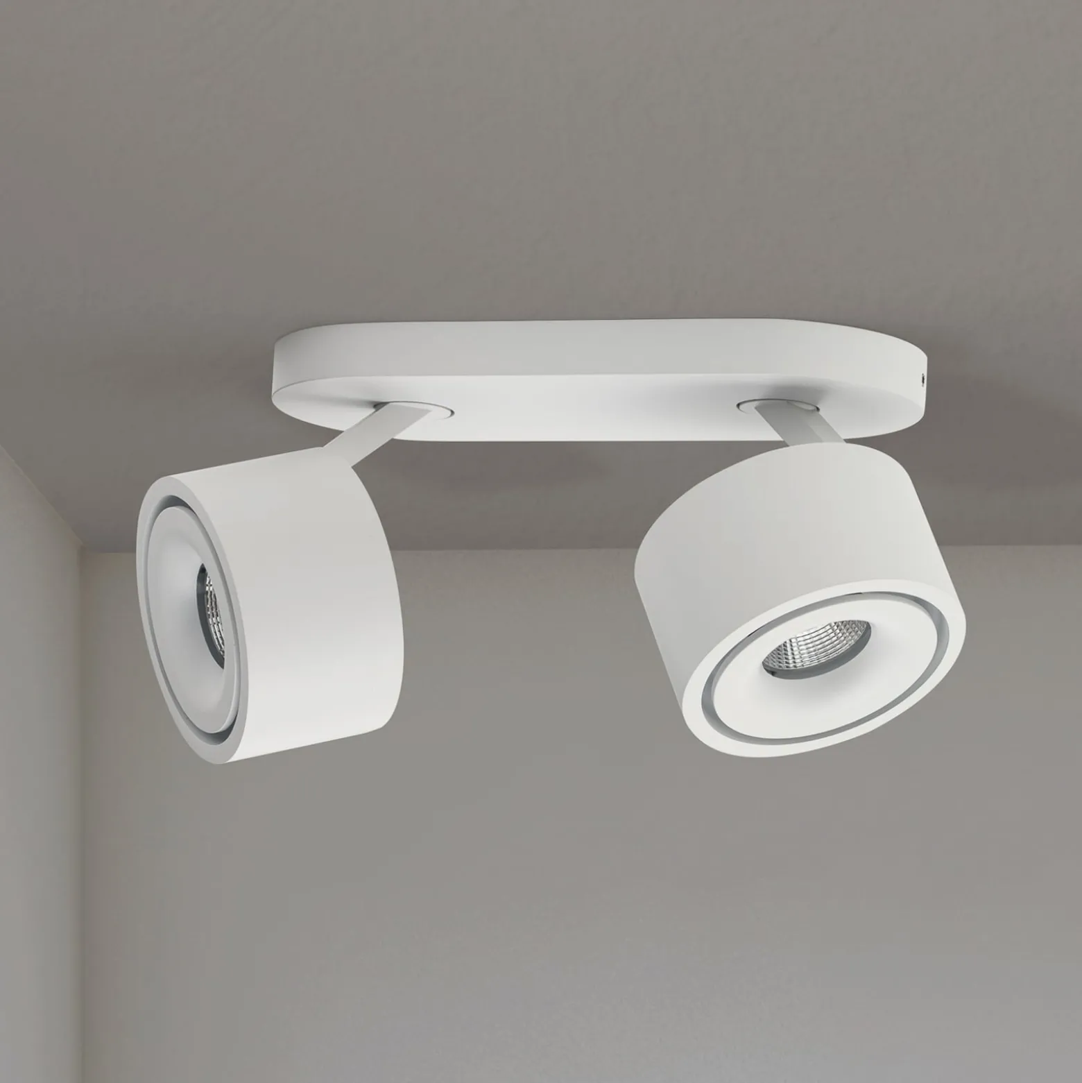 Specter LED-kattovalaisin, valkoinen, pituus 19,4 cm, alumiini, 2-valo.