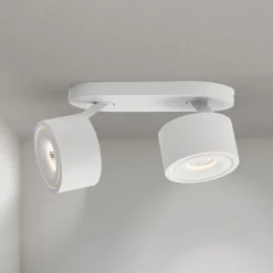 Specter LED-kattovalaisin, valkoinen, pituus 19,4 cm, alumiini, 2-valo.