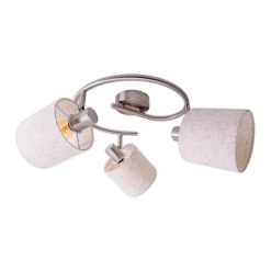 Spottiplafondi Maron 3-lamppuinen tekstiili, beige