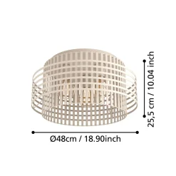 Stars of Light -kattovalaisin Oltamar, beige, Ø 48 cm, metalli