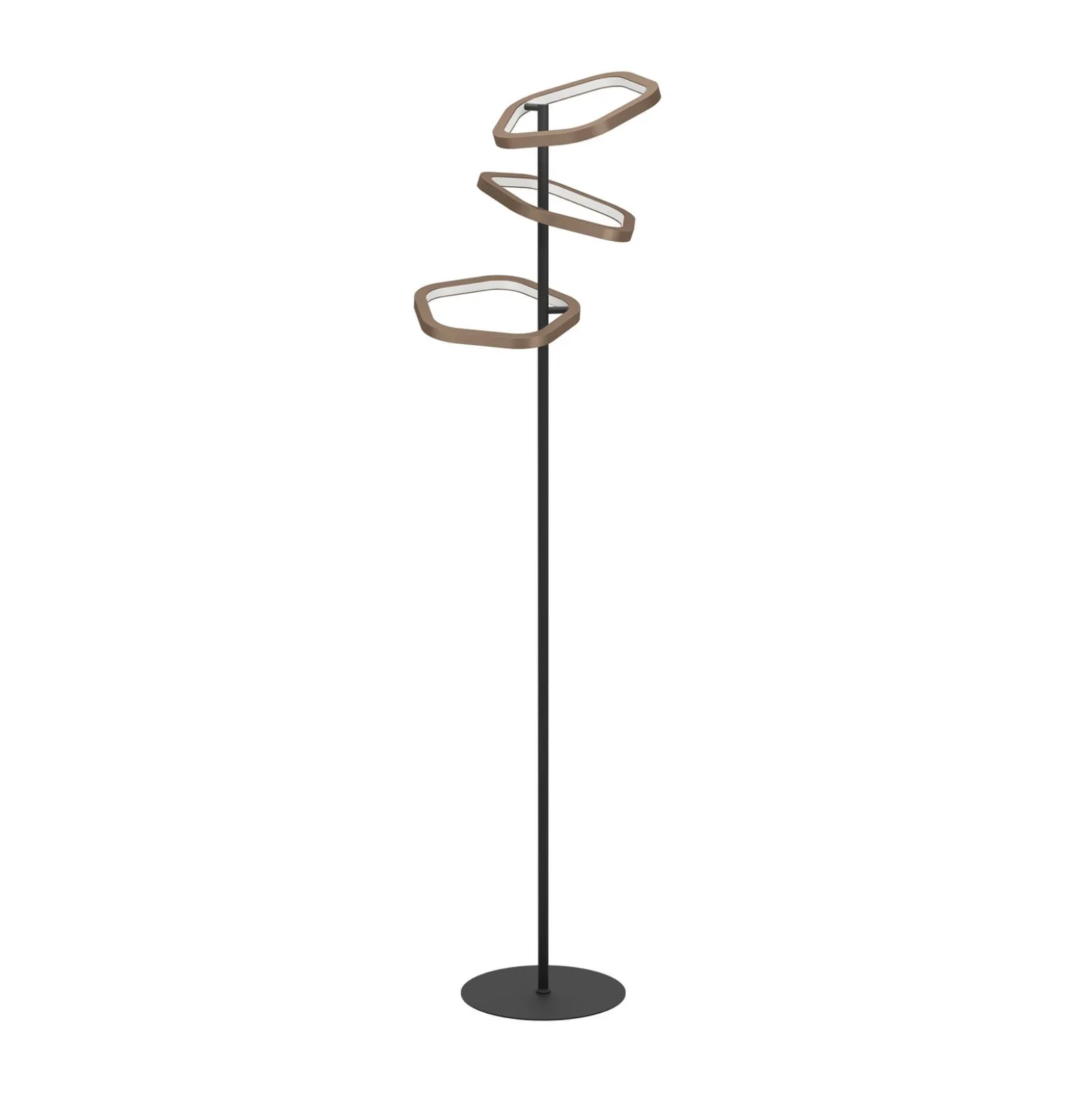 Stars of Light LED-lattiavalo Estrella, pronssi/musta, 160 cm
