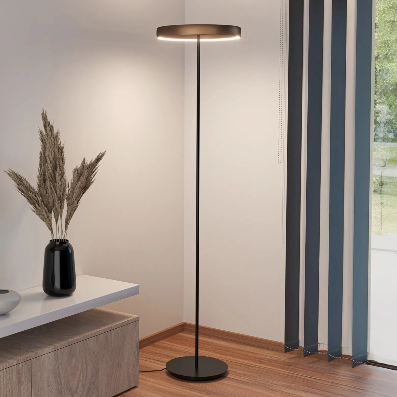 Stars of Light LED-lattiavalo Trabuco, musta/ruskea, 175 cm