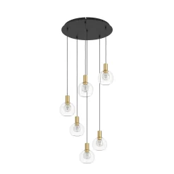 Stars of Light LED-riippuvalaisin Terque, messinki, halkaisija 54 cm,