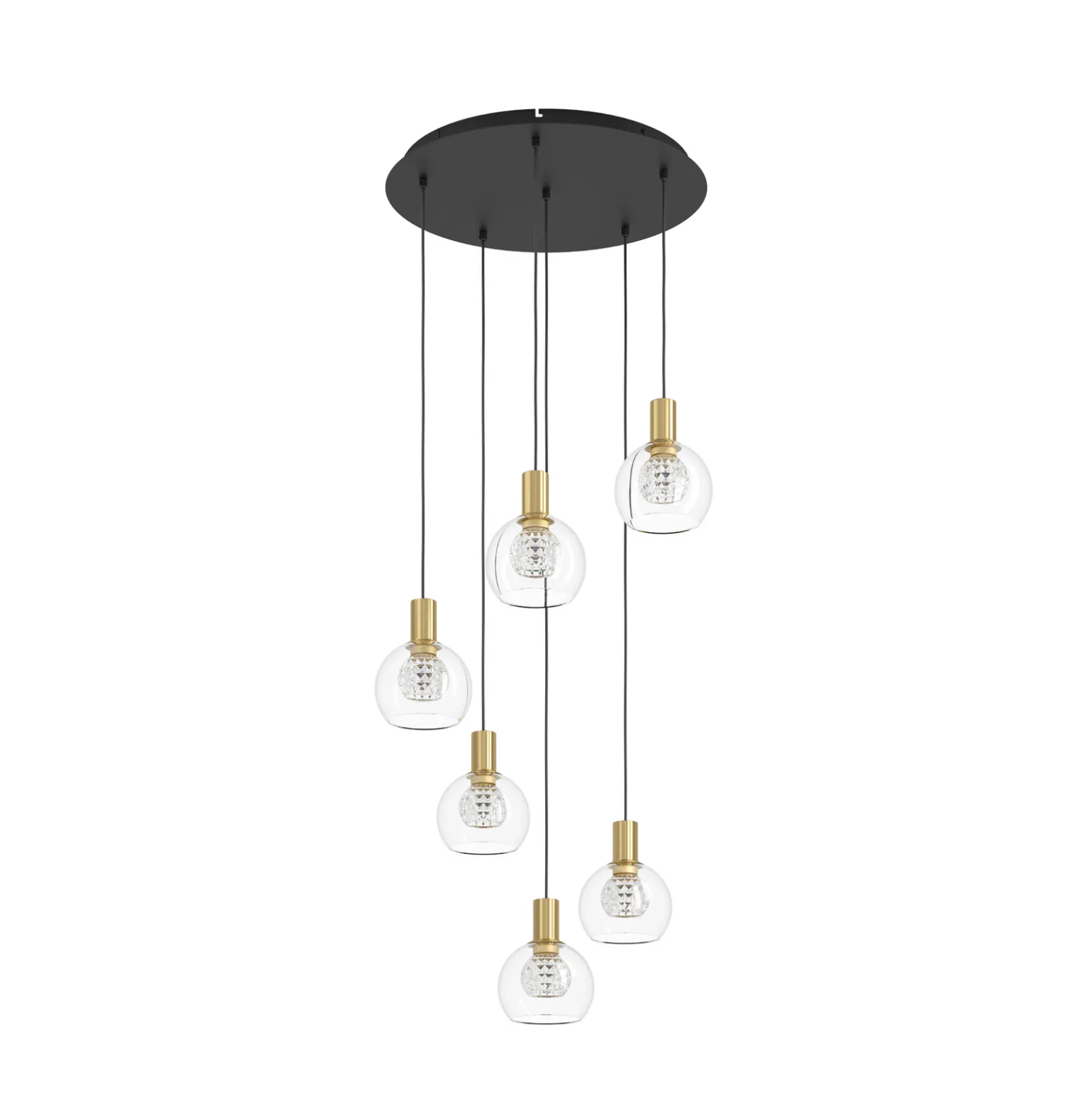Stars of Light LED-riippuvalaisin Terque, messinki, halkaisija 54 cm,