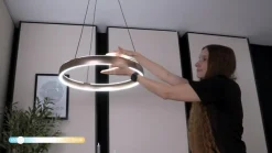 Stars of Light LED-riippuvalaisin Trabuco, ruskea, Ø 80 cm CCT