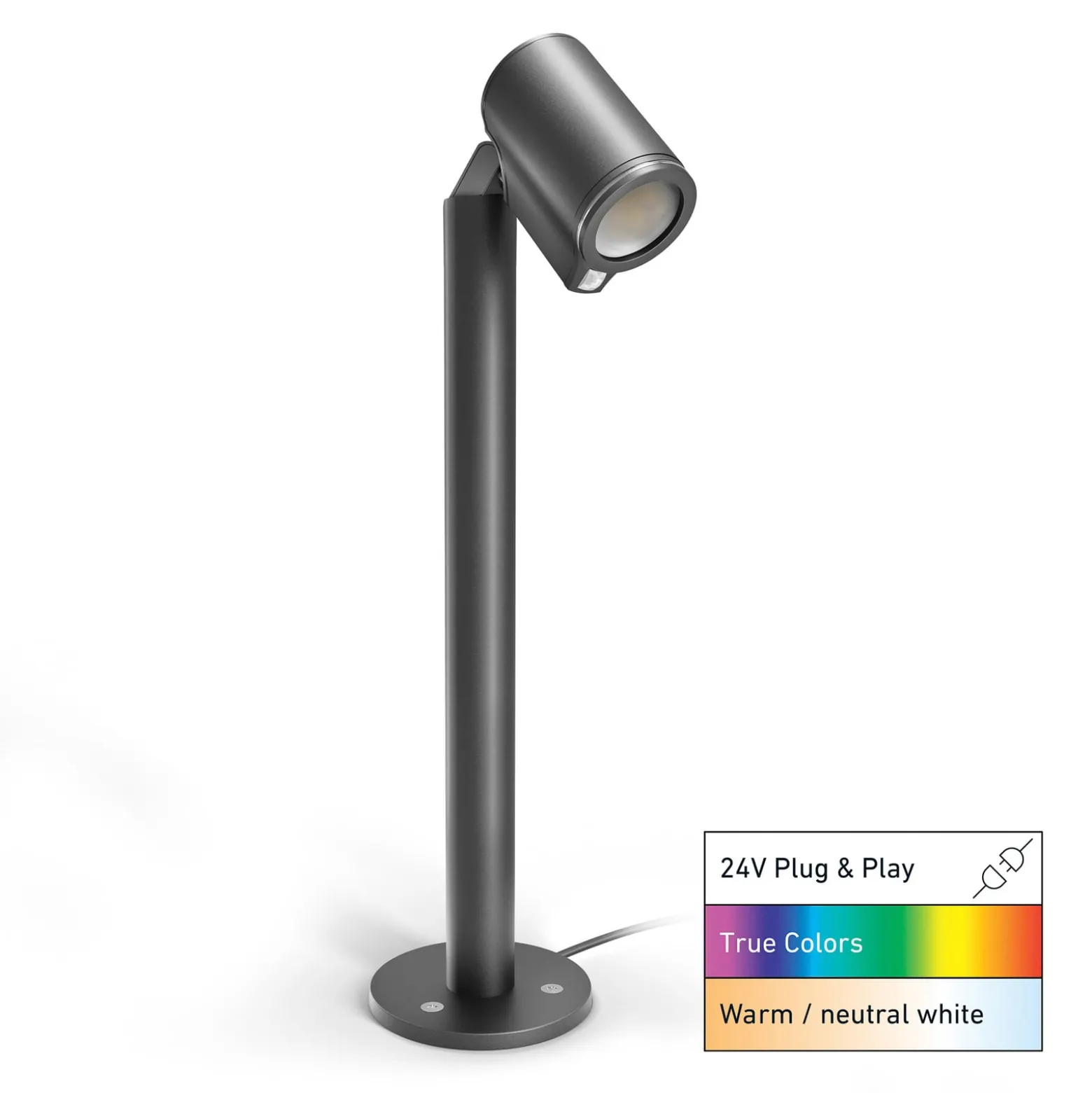 STEINEL LED-pollarilamppu Way SC Sensor, antrasiitti, IP65, RGBWW