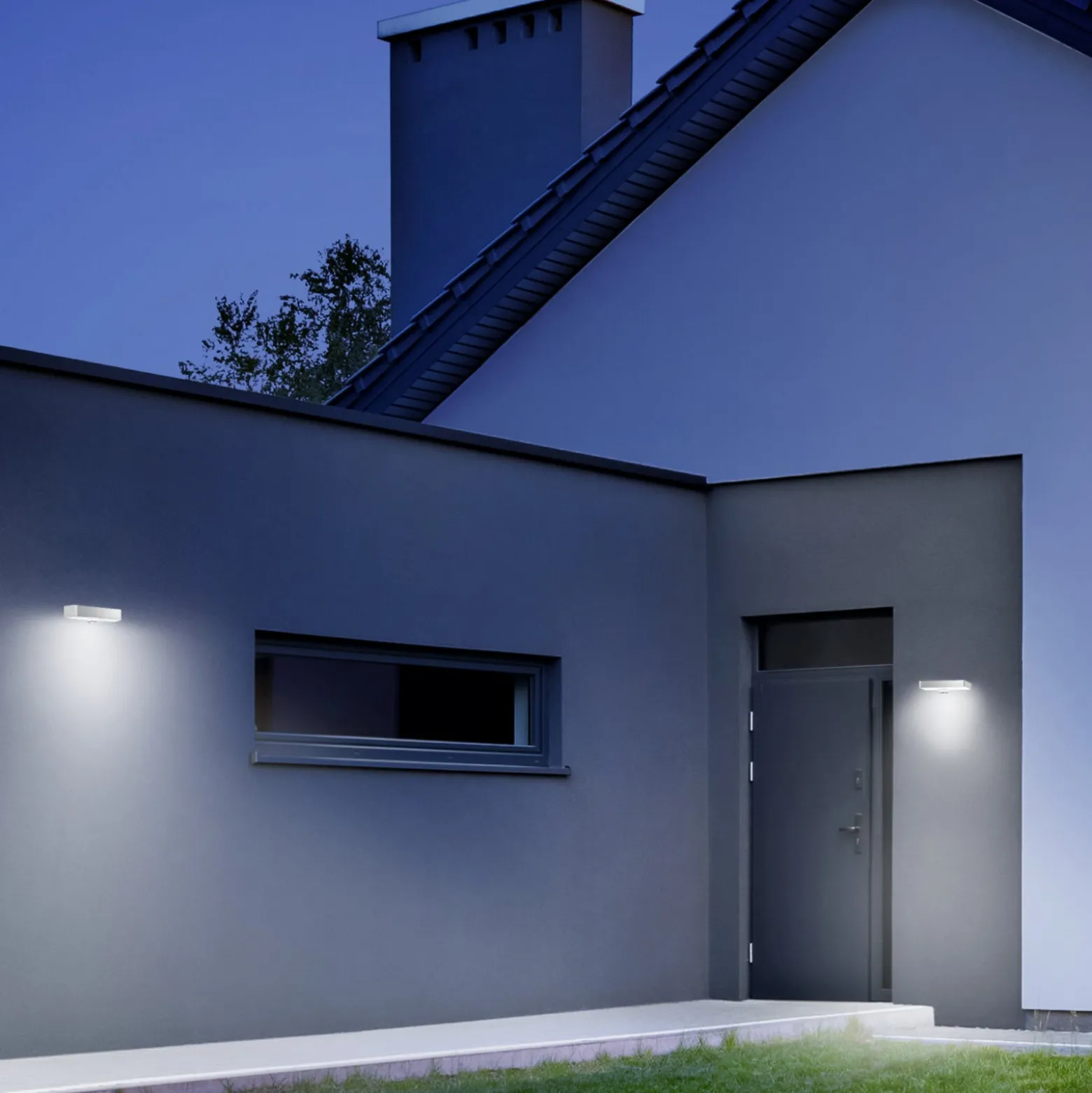 STEINEL LED-ulkoseinälamppu XSolar SOL-O S, anturi, antrasiitti