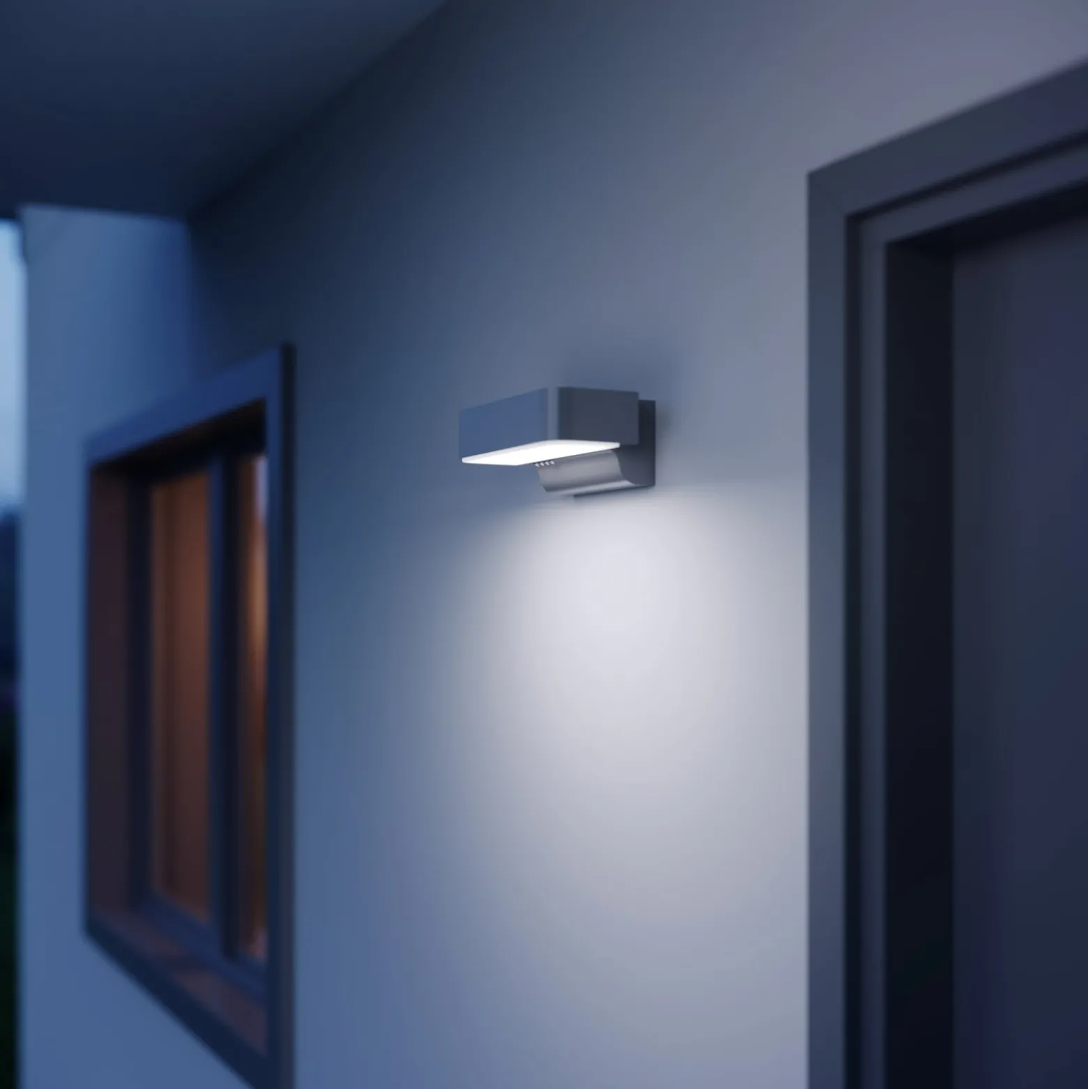 STEINEL LED-ulkoseinävalaisin L 800 SC, anturi, hopea